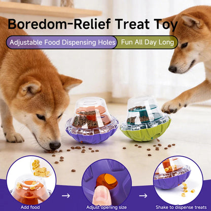 Dog Fun Bowl. Feeding Toys for Dog/Cat. Shaking Leakage Food Ball Food Dispenser. Tumbler Feeder Pet Interactive Toys.