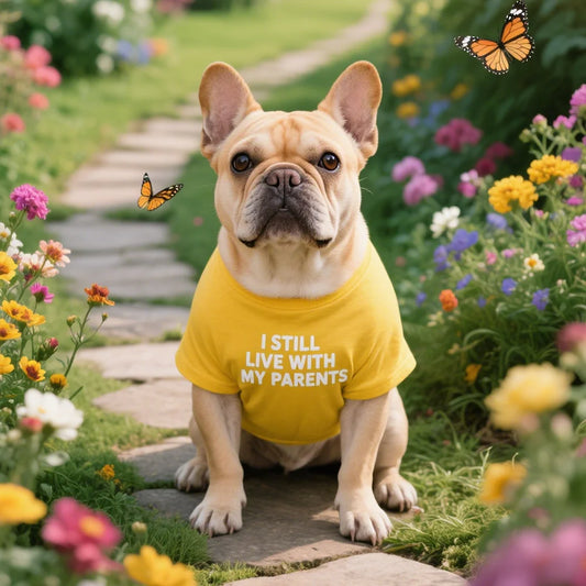 Printed Dog Shirts for Small/Medium Dogs, Cotton Breathable Pet Apparel. Puppy Shirt for Spring and Summer. French Bulldog Clothes