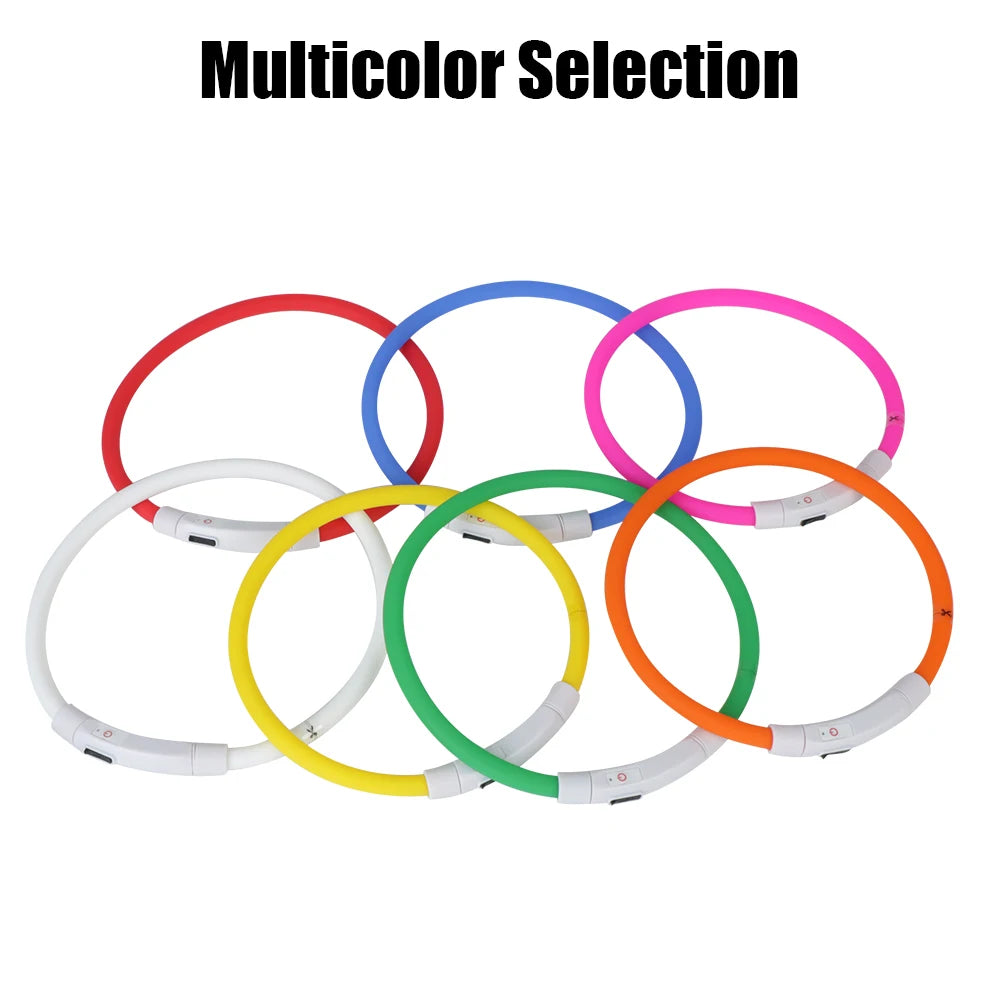 Dog Loss Prevention Led/Usb Dog Collar. Pet Accessories. Night Safety, Flashing Glow  Collar. Night Luminous Charge Collar