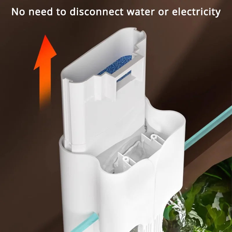 Smal/l Medium Aquarium Waterfall. Wall Mounted Filtration Filter. Adjustable Flow. Surface Skimmer. Fish Tank Waterfall Oxygenation