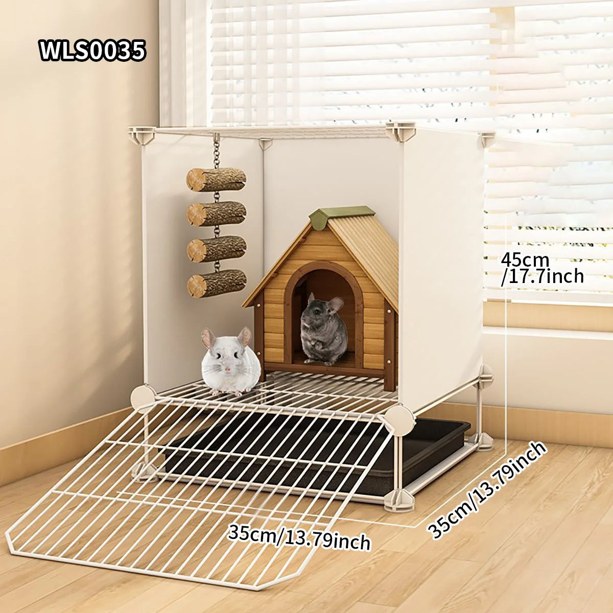 Small Animal Cage for Home Use That Does Not Occupy an Area with Toilet, Large Rabbit Cage, Sugar Glider, Breeding Squirrel Cage with Tray