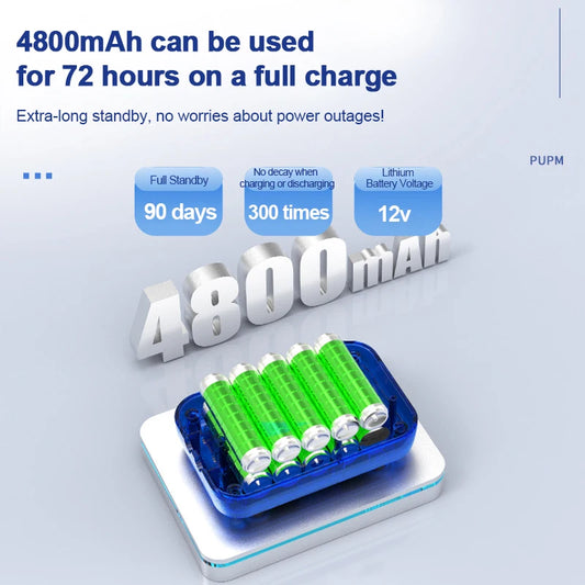 4800mAh aquarium oxygen pump, USB charging. Small, portable oxygen pump, Indoor and outdoor fishing aerator