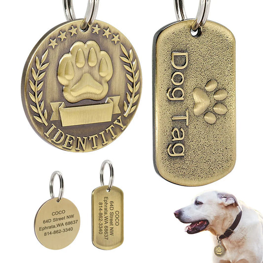 Personalized Address Tags For Dogs. Id Tags.  Free Engraved Custom Dog/Cat Name Tag. Pet Id Anti-lost Nameplate