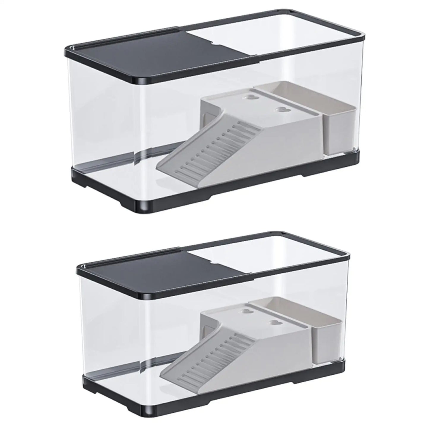 Turtle Tank/ Aquarium with Cover & Basking. Reptile Habitat for Frog, Snake, Amphibians and Small Reptile Leopard
