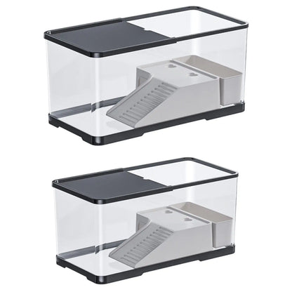 Turtle Tank/ Aquarium with Cover & Basking. Reptile Habitat for Frog, Snake, Amphibians and Small Reptile Leopard
