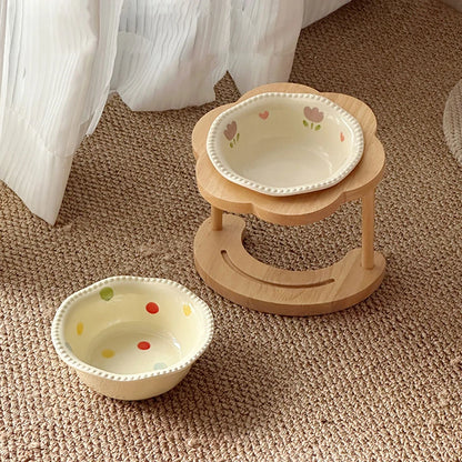 Cat/Dog Ceramic Bowl. Pet Drinking Water/Feeding Bowl.