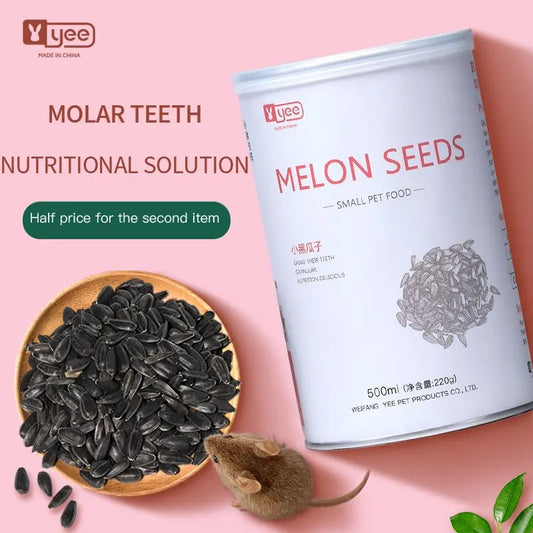 Hamster and Rabbit Pet Snack. Black Raw Melon Seed Oil, Sunflower Seed. Hamster Molar Snack Wholesale Pet Food