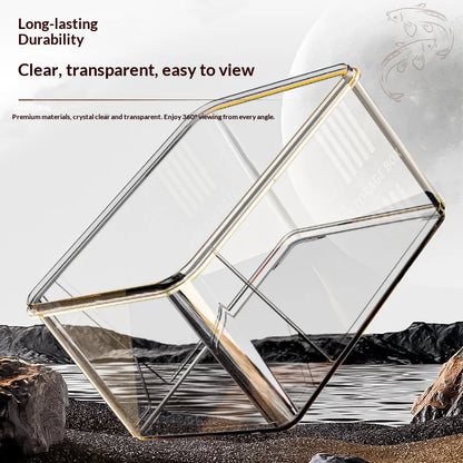 Mini Transparent Thick Acrylic Desktop Aquarium Fish Tank. Square Small Home Office. Goldfish, Turtle  Fish Tank Accessories