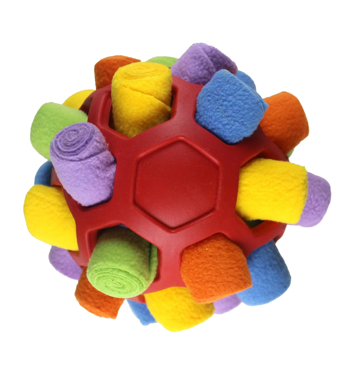Interactive Dog Puzzle Toy, Sniffing Ball for Hiding Treats, Mental Stimulation Chew Toy for Anxiety Relief, Slow Feeder, Rubber