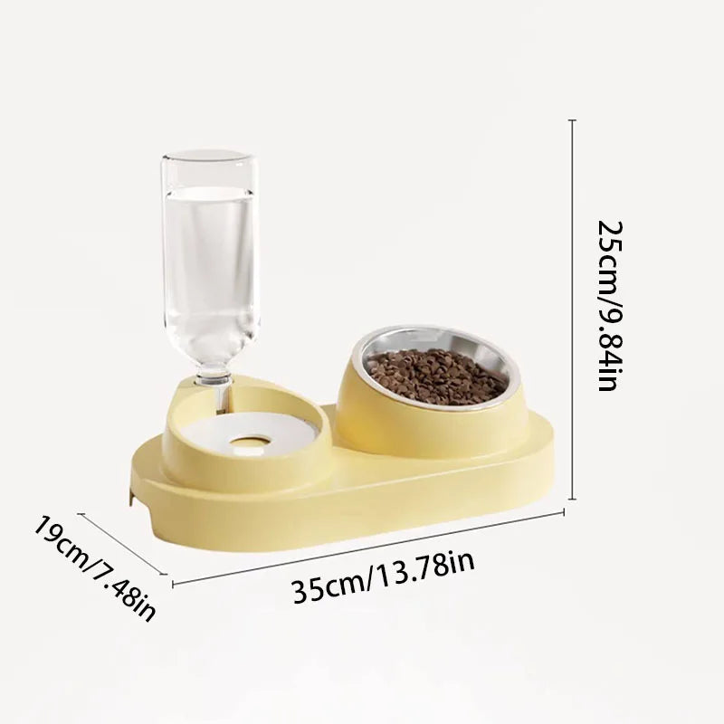 Pet Bowls. Automatic Water Dispenser Feeder. Cat/Dog Food/Water Bowl. Non-Slip Pet Feeding.