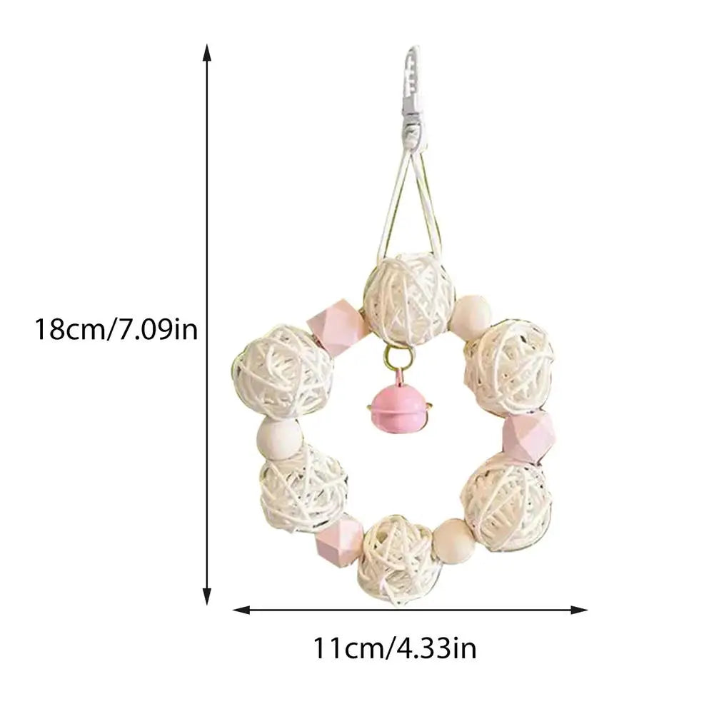 Parakeet Toys. Parrot Cage Bite Toys For Cockatoos, African Grey, Macaws, Love Birds. Fun And Durable.