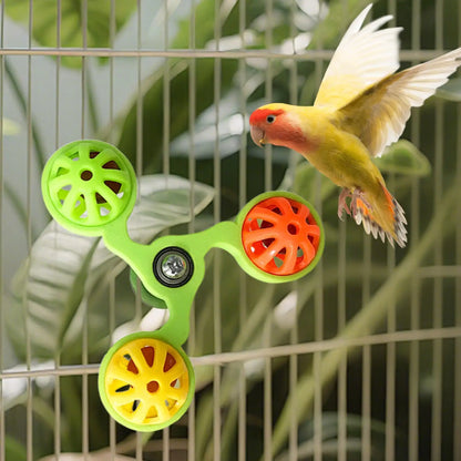 Bird Toys Interactive.  Rotating Windmill Toy. Bird Cage Toy For Parrots Rotating  For Stimulation and Entertainment.