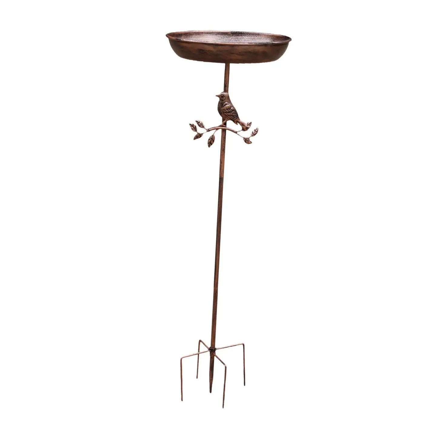 Bird Bath on Stand. Metal Outdoor Feeder Tray for Drinking and Feeding. Attracting Garden Birds