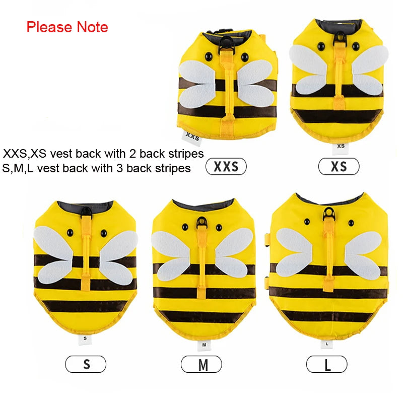 Dog Life Jacket for Swimming, Boating. Pet Safety Floatation Vest/Life Preserver with Rescue Handle For Cats and Small or Medium Dogs