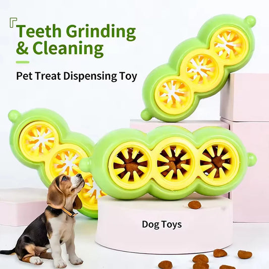 Tough, Bite Resistant Dog Chew Toy. Interactive Treat Dispenser For Puppy. Teeth Grinding/Cleaning. Relieves Boredom. Self Play