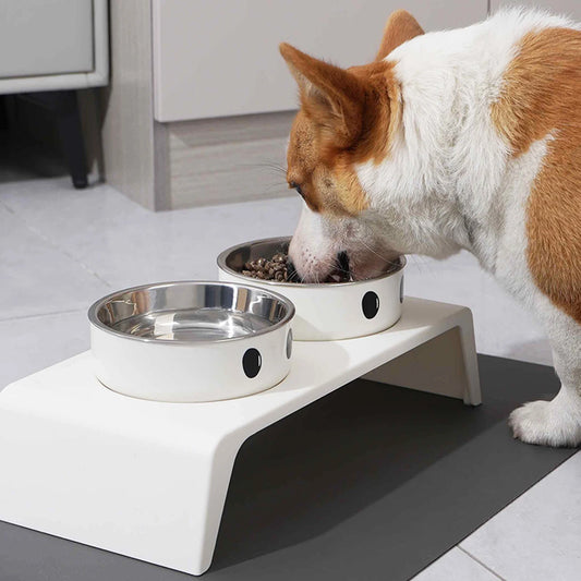 Elevated Dog Feeder Bowls. Raised Stand with Double Stainless Steel Food & Water Bowls For Small ,Medium & Large Dogs & Cats