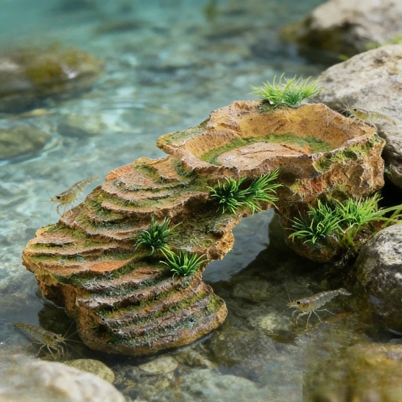 Reptile Hideout Cave. Simulation Tree Trunk Bark Habitat. Decor for Fish Tank Aquarium, Spider, Snake, Tortoise and Lizard Terrarium