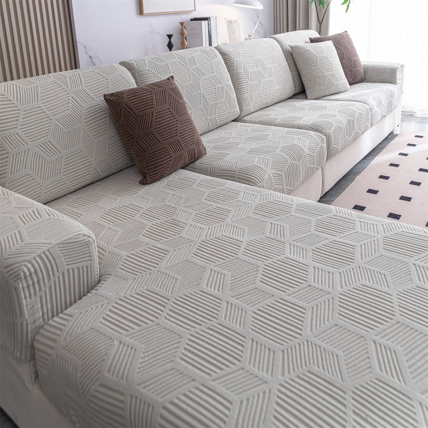 1Piece Universal Stretch Sofa Cover. Cushion Cover, For Living Room. Pet Friendly