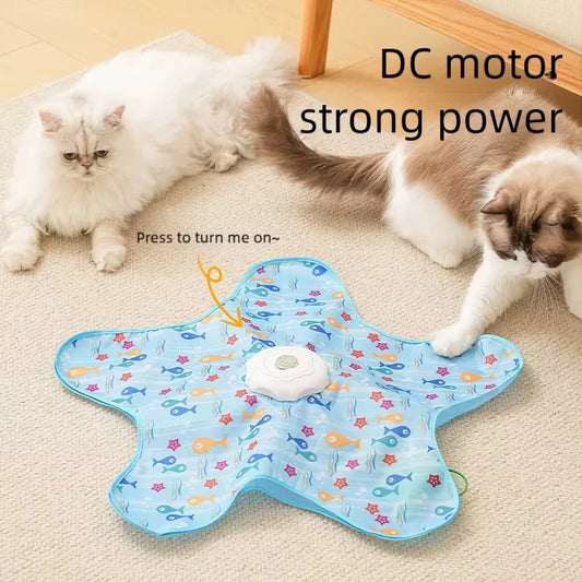 Cat Hunting Carpet, Teasing Stick, Five Pointed Star Toy.  Automatic Rotating Wheel, Self  Entertainment Hiding Hood, Interactive Cat Toy