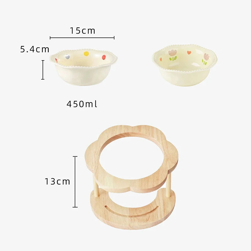 Cat/Dog Ceramic Bowl. Pet Drinking Water/Feeding Bowl.