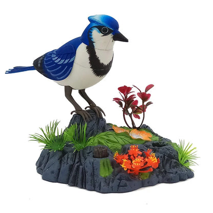 Sound Voice Control, Electric Bird Toy. Electric Simulation Induction Bird Cage toy.