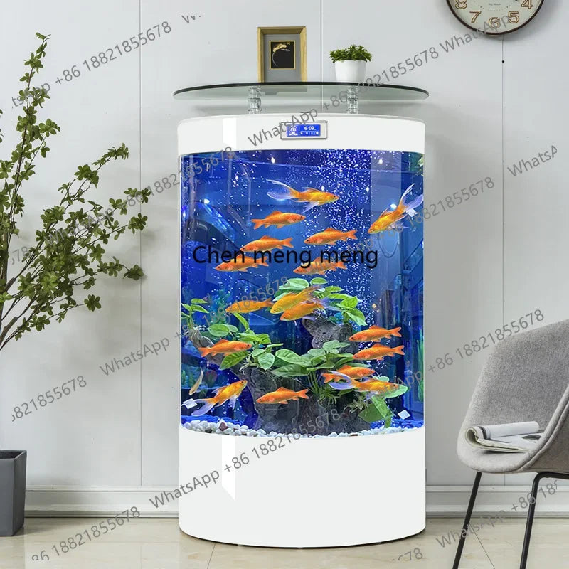 M07 Tank for Living Room Home. Use Medium to Large Floor-Standing. No Water Change Needed. Ornamental Fish Aquarium