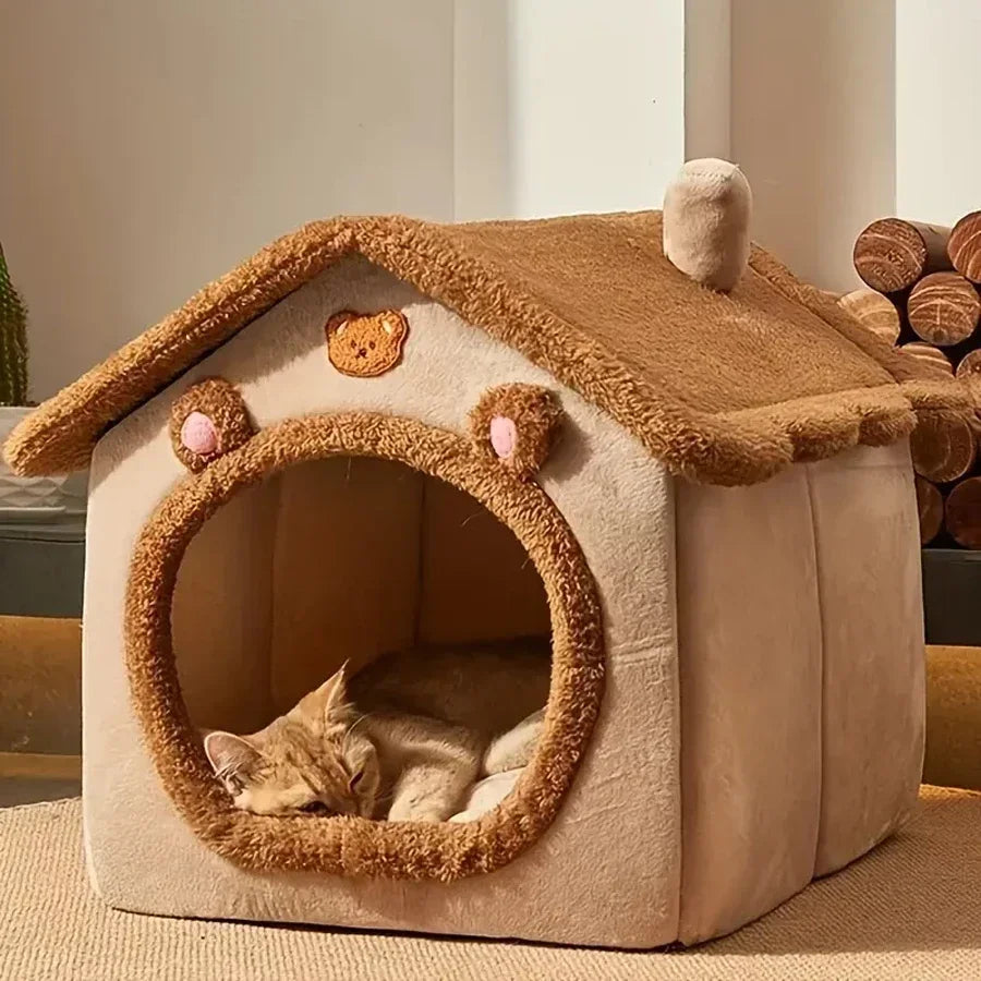 New Foldable Pet House. Removable, Washable Cat House Puppy Cave. Sofa Pet Bed House for Extra Small Dogs and Small and Medium Cats