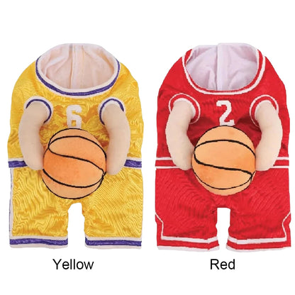 Dog Basketball Player Costume with Ball. Pet Halloween Costume. Cosplay Costume