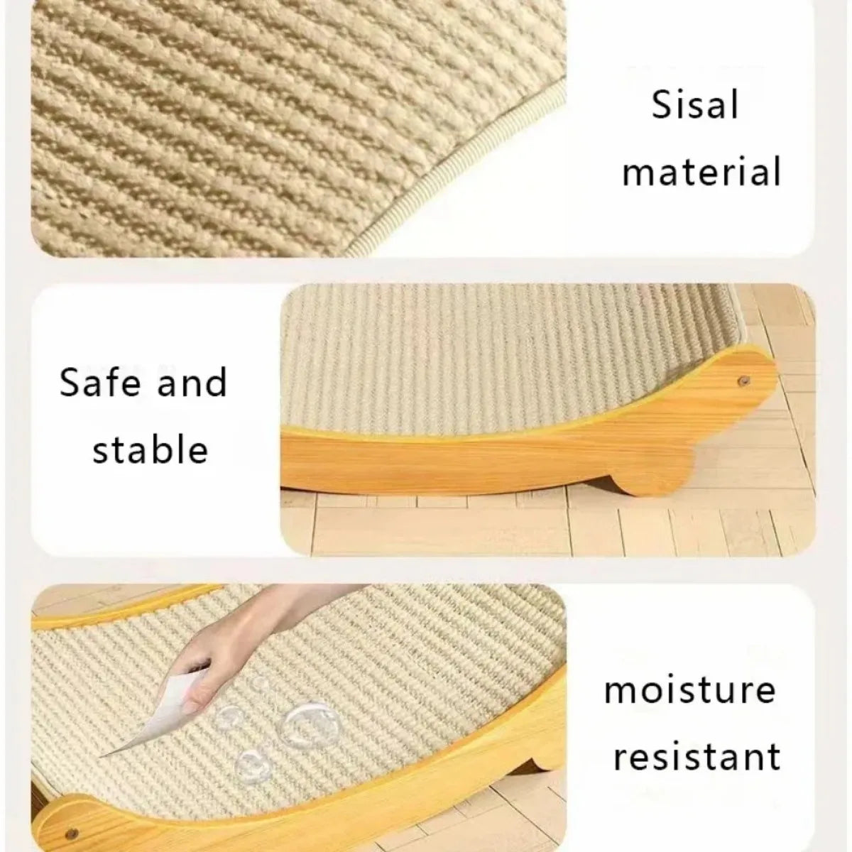 Wooden Cat Scratching Pads, Multifuction. Cats Sleeping Bed Detachable Wear-resistant Cat Scratch Board. Kitten Grinding Cats Toys