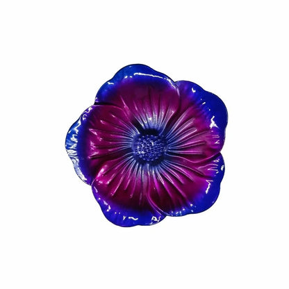 Bird Food/Water Bowl. Iron Flower Shaped Bird Bath. Large Capacity, Durable Bird Feeding Dish. Convenient Bird Bathtub for Yard/Courtyard