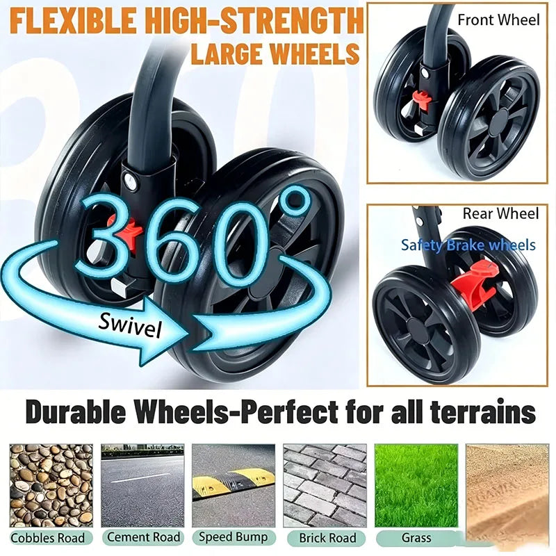 Pet Strollers, 3in1 Lightweight, Foldable, Specifically Designed for Walking Dogs. Medium-sized Small Dogs and Cats