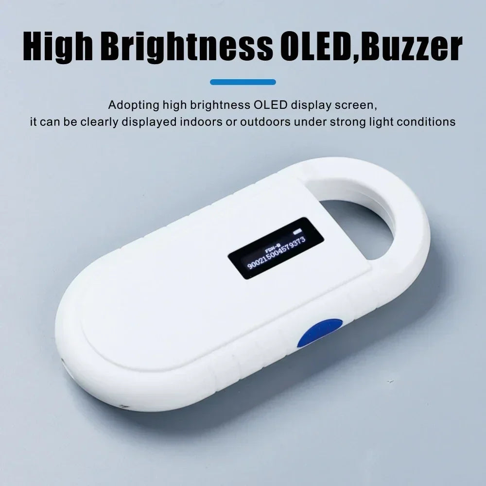 Hilo Handheld Pet ID Scanner. FDX-B Pet Scanner ISO11784/5 134.2Khz Chip Transponder. Animal ID USB Dog Cat Horse Microchip Reader