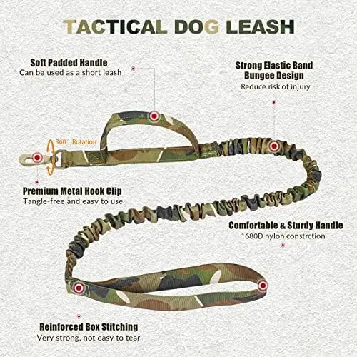 Tactical Dog Collar Set with USA Flag & Military Design