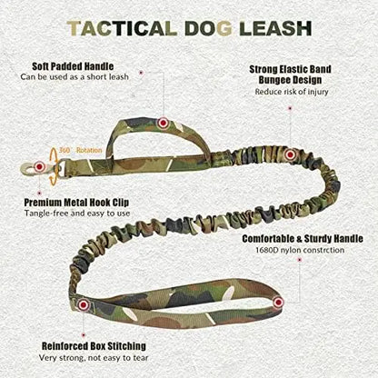 Tactical Dog Collar Set with USA Flag & Military Design