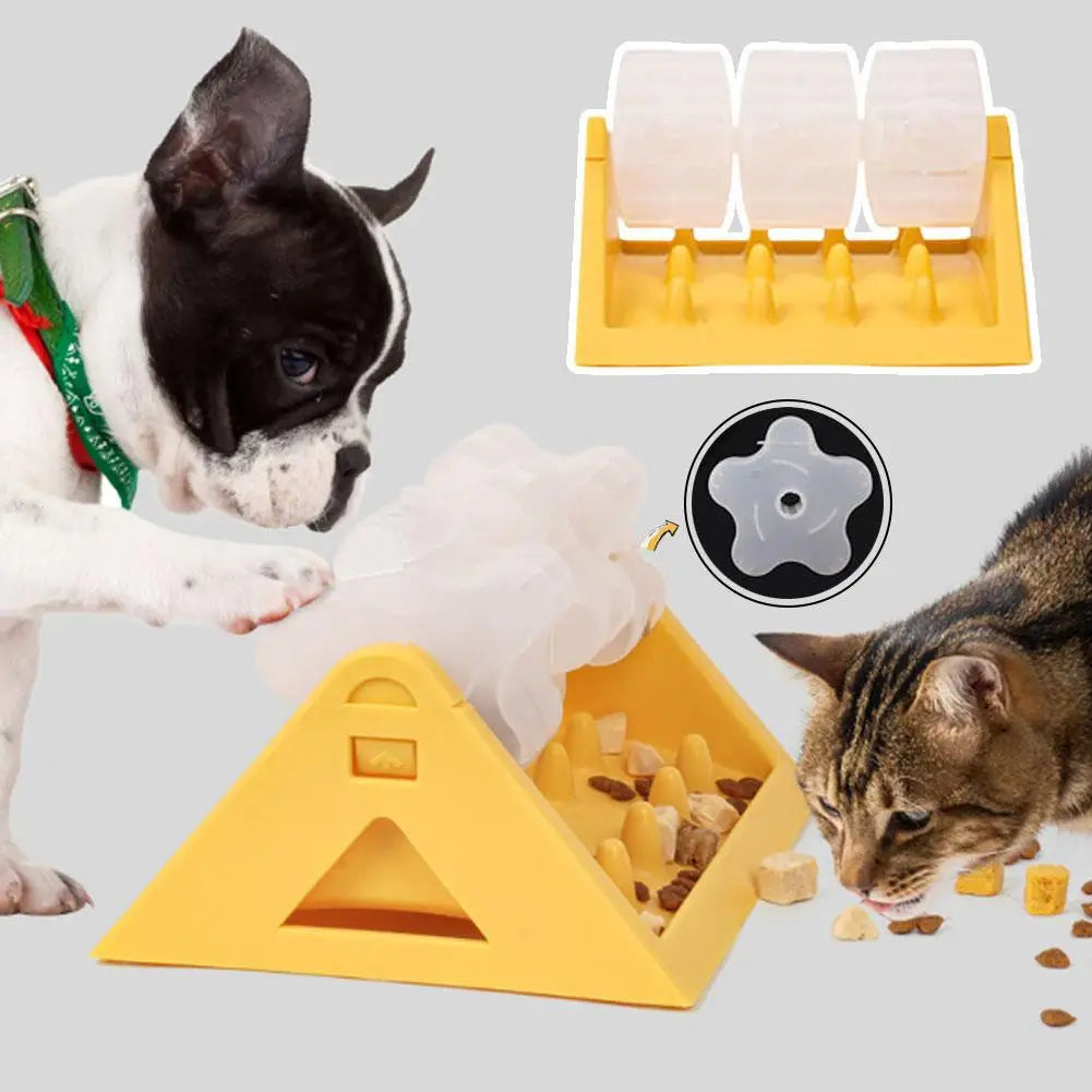 Dog Food Dispenser. All-Day Fun Puzzle Feeder. Toy Safe Material Dog Puzzle. Toy Must Have Accessory