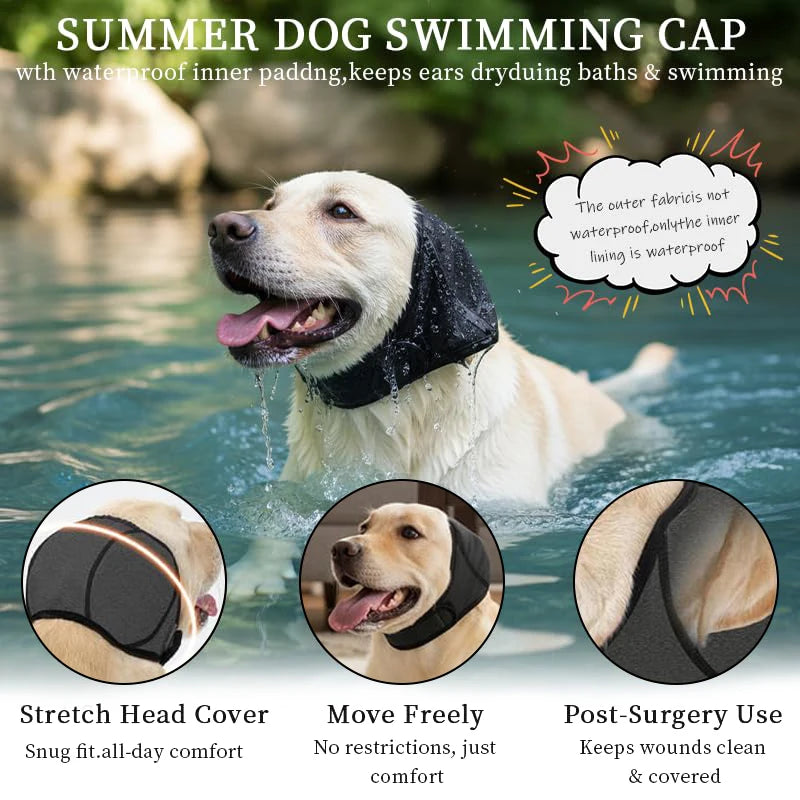 2026 New Dog Ear Muffs (Thickened) For Noise LIke Fireworks, Thunder and Vacuum.  Bath and Swimming - Waterproof Protection With Elastic Calming Hoodie, Grooming
