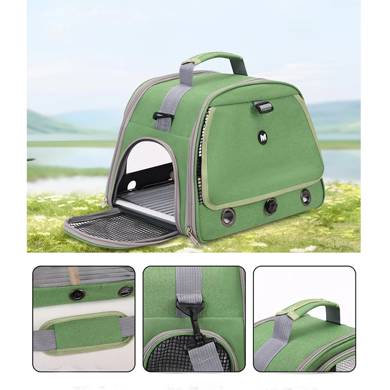 Pet Bird Carrier Bag. Outdoor, Portable, One Shoulder, Breathable Birdcage. Perch Platform, Parrot Cage Bird Supplies For Parakeet