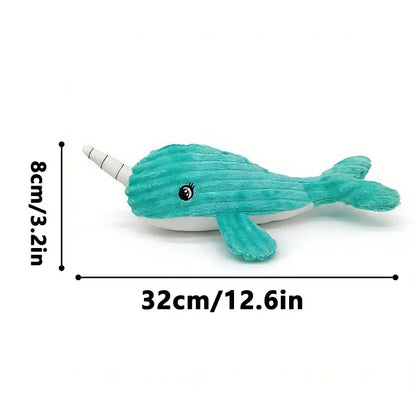 Cute Animal Safe Dog Touch Toys. Resistant Marine Animals. Indestructible Plush Tooth Chew. Dog Play Toy With Squeake.r
