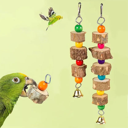 Bird Chew Toys, Natural Wood Toys. Wooden Parrot Chew Toy. Bird Cage Decoration.  Parrot and Cockatiels