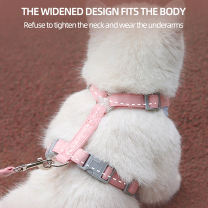 Cat/Puppy Outdoor Walking Supplies. Fashion Pet Harness and Leash Set for Small Dogs/Cats. Breathable, Durable Kitten Harnesses