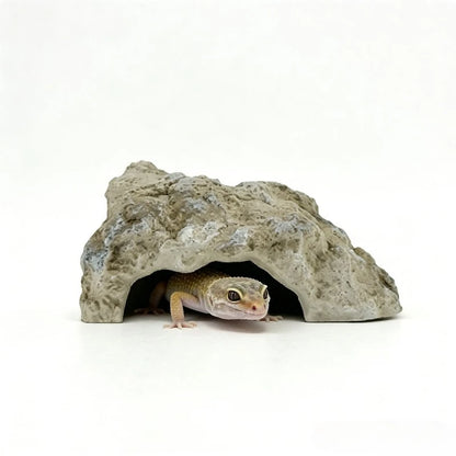 Reptile Rock Hide, Cave Habitat Decor. Shedding Aid, Basking Platform for Turtles, Gecko, Lizard, Snake.Terrarium Landscape Natural
