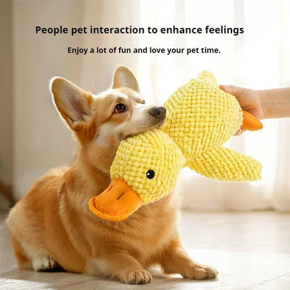 Pet Plush Toy. Calming Duck Companion. Sleeping Duck Toys. Chew Toy. Durable, Squeaky for Puppy Pet Teeth Cleaning, Chew Pet Toy