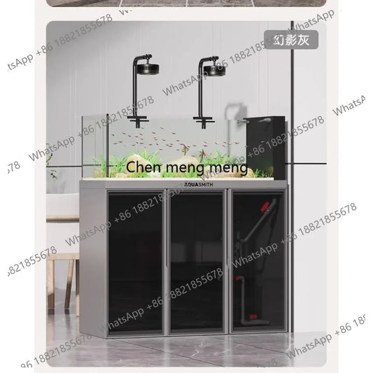 M07 new native stream bottom filter fish tank, landscaping, full set of aquatic plants, ultra-white glass ecological aquarium