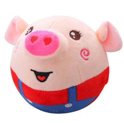 Electronic Pet Dog Toy. USB Plush Automatic Bouncing Toy. Vibration Ball. Bite Puppy Ball, Plush Sing, Chewing, Squeaker Dog Toy