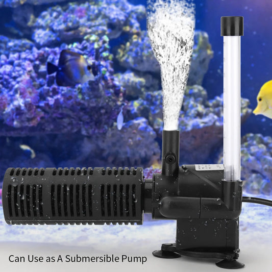 3 in 1 Mini Aquarium Filter. Silent Aquarium Water Purifier. Waterproof Aquarium Air Pump. Submersible Water Purifier for Fish Tank