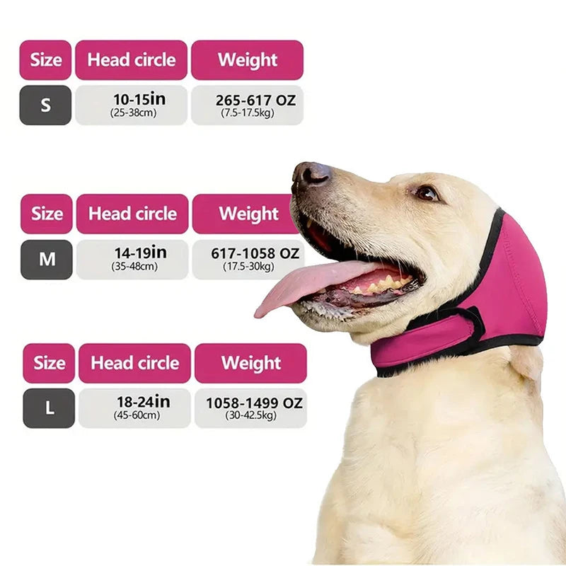 2026 New Dog Ear Muffs (Thickened) For Noise LIke Fireworks, Thunder and Vacuum.  Bath and Swimming - Waterproof Protection With Elastic Calming Hoodie, Grooming
