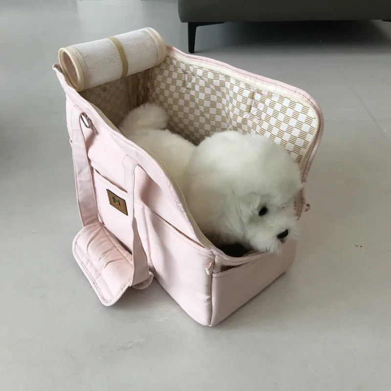 Small Dog Sling Carrier- Handheld shoulder bag. Car Seat Safe, Travel Dog Carrier Bag, Portable Carrier Bag