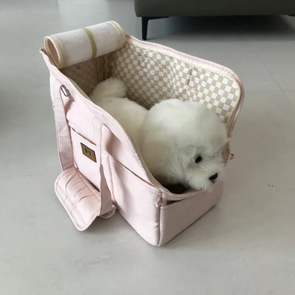 Small Dog Sling Carrier- Handheld shoulder bag. Car Seat Safe, Travel Dog Carrier Bag, Portable Carrier Bag