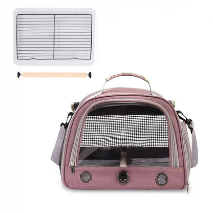 Pet Bird Carrier Bag. Outdoor, Portable, One Shoulder, Breathable Birdcage. Perch Platform, Parrot Cage Bird Supplies For Parakeet