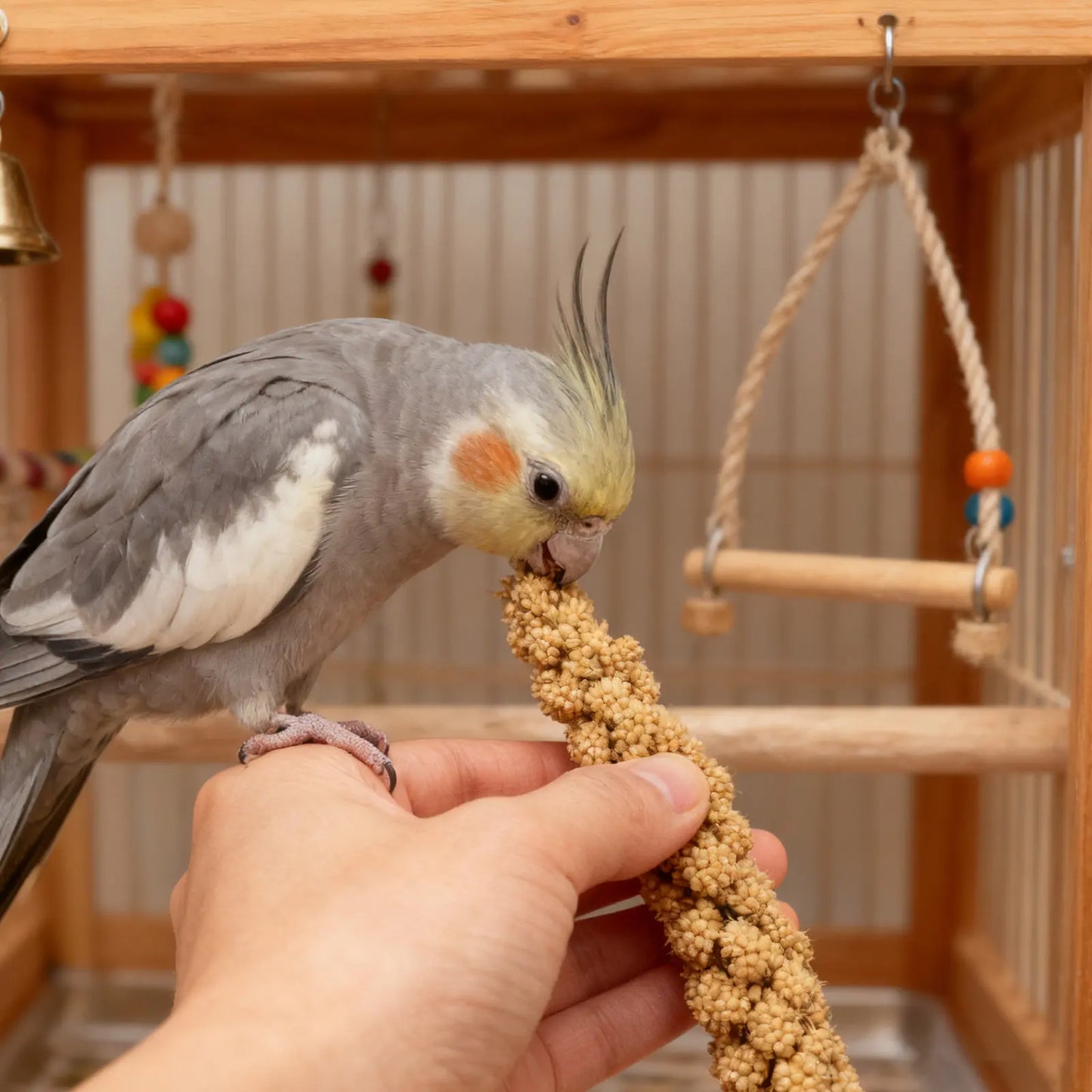 1 Pack Of 500g Parrot Snacks. Ears Of Grain Millet Treat For Pet Birds. Natural Dried Millet For Parakeets, Parrots, Cockatiels